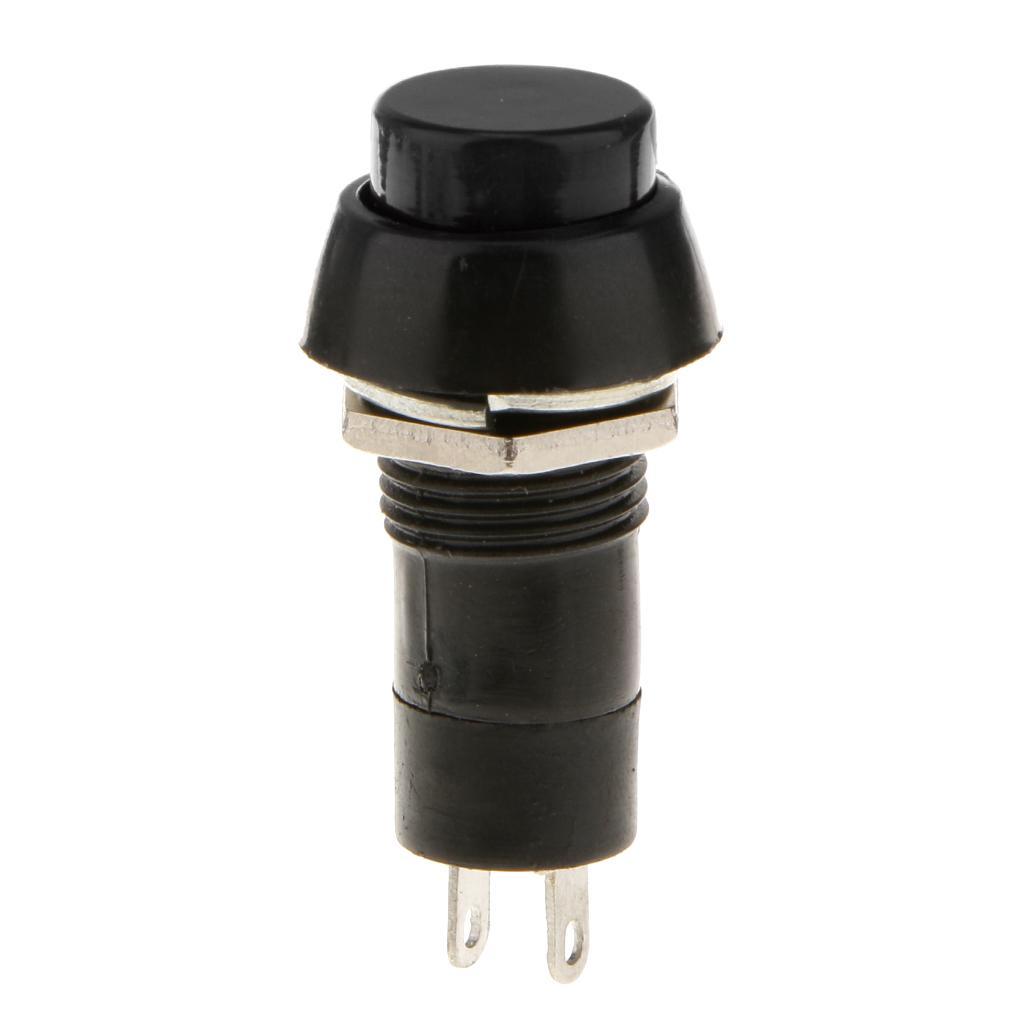 8-10pack Auto Dashboard Boat SPST On-Off Push Button Horn Switch -Black