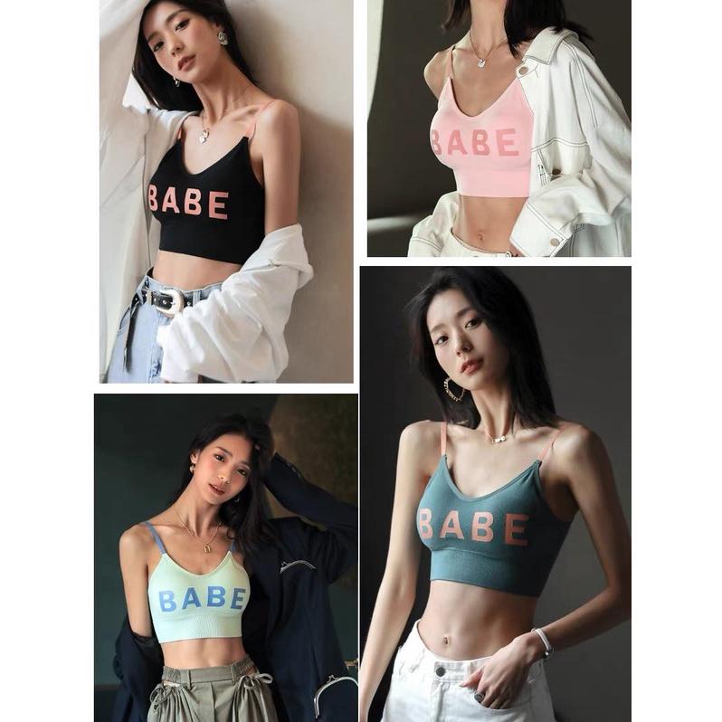 M38. Áo bra 2 dây BABY cá tính tập gym yoga, áo nữ kiểu 2 dây croptop BaBy siêu đẹp (có sẵn - miễn ship)