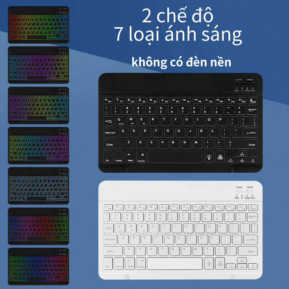 [HÀNG CHÍNH HÃNG GOOJODOQ] A1842 - Bàn phím và chuột Bluetooth không dây có đèn nền với đèn LED cho máy tính bảng iPad Máy tính bảng Android