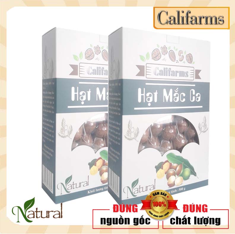 Hạt Mắc Ca Califarms 1KG (Gồm 2 hộp, Mỗi hộp 500g)