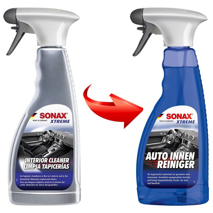 Dung dịch vệ sinh và làm sạch nội thất ô tô Sonax Xtreme Interior Cleaner 221241 Dung tích 500ml - Hàng nhập khẩu