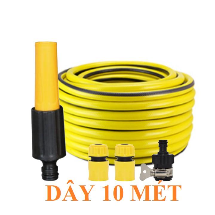 Bộ dây vòi xịt nước rửa xe, tưới cây . tăng áp 3 lần, loại 7m, 10m 206622-5 cút sập,nối đen + tặng khăn phượt