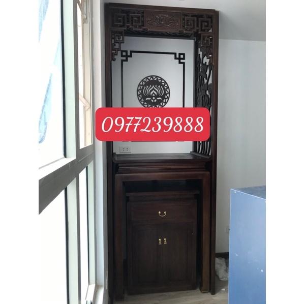 bộ bàn thờ gỗ sồi 127cm chất liệu 100% sồi