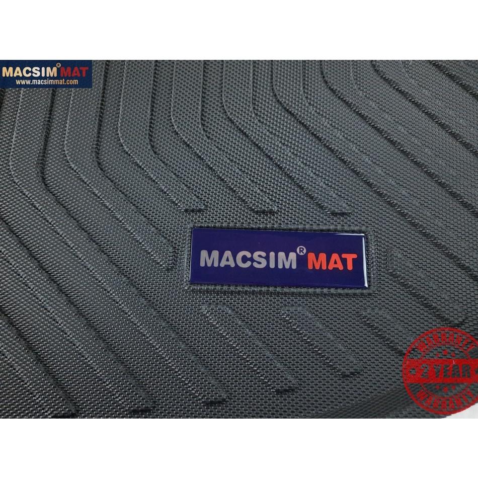 Thảm lót cốp xe ô tô Hyundai Santafe DM 7 chỗ 2016-đến nay nhãn hiệu Macsim chất liệu TPV cao cấp màu đen(DT004)