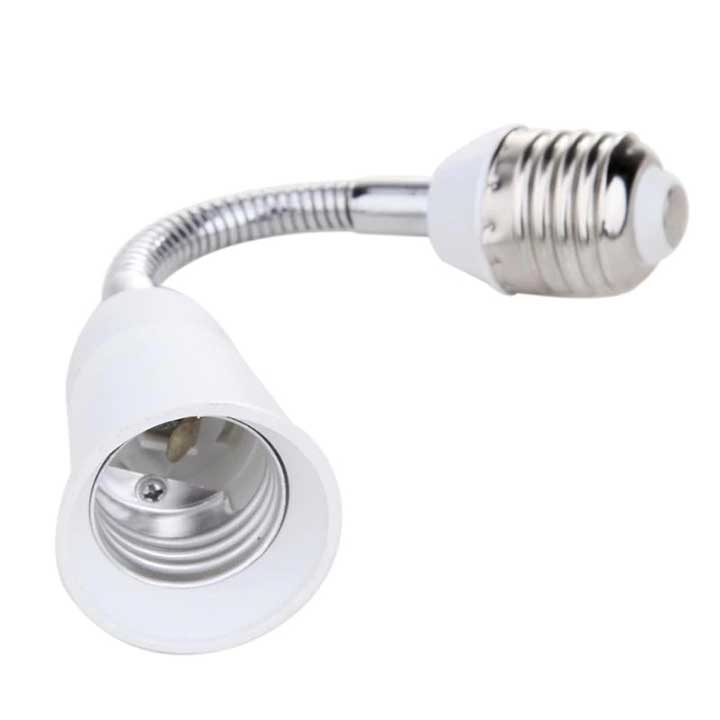 Đui đèn nối dài dây uốn E27