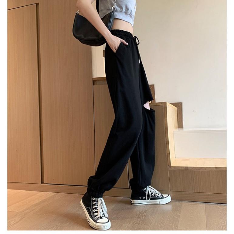 Quần dài Jogger Unisex Dài Ống Rộng Có Bo SIMPLE Ulzzang CRQ025