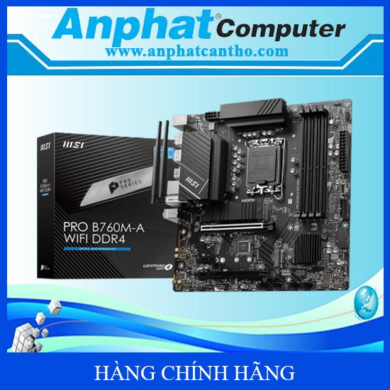 Bo mạch chủ Main MSI PRO B760M-A WIFI DDR4 Socket LGA 1700 - Hàng Chính Hãng