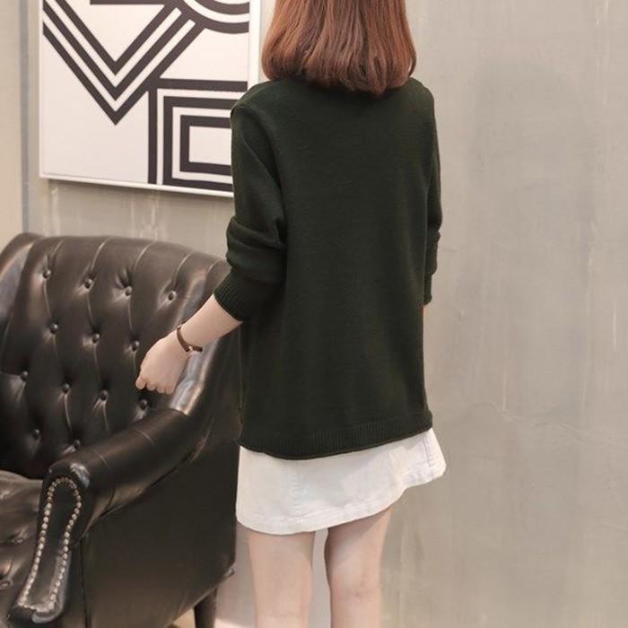 Áo cardigan len nữ 2 túi trước, thời trang trẻ, phong cách Hàn Quốc