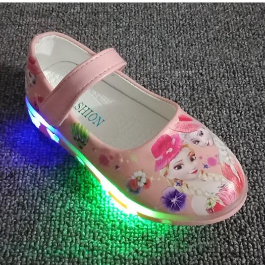 giày elsa bé gái size 21-36 đèn led