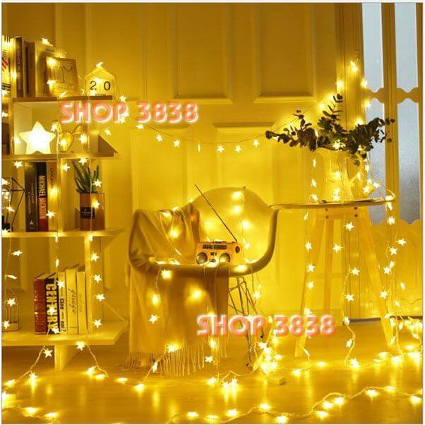 Cắm Điện-Dây Đèn Led Dài 10M- 100 Bóng Vàng