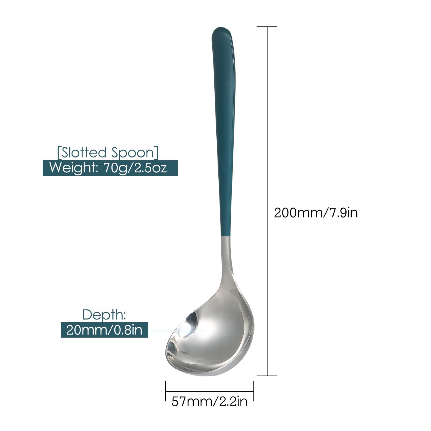 Thìa nấu canh bằng thép không gỉ, chiều sâu 2cm, chống dính, chịu nhiệt, dễ vệ sinh