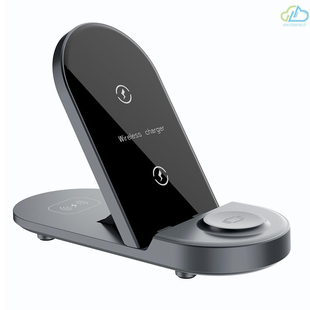Đế sạc không dây 3 trong 1 gấp được cho IPhone/Samsung/iWatch/Airpods