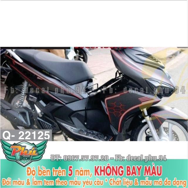 Tem rời Air blade Chỉ đỏ nhám 2016 -1