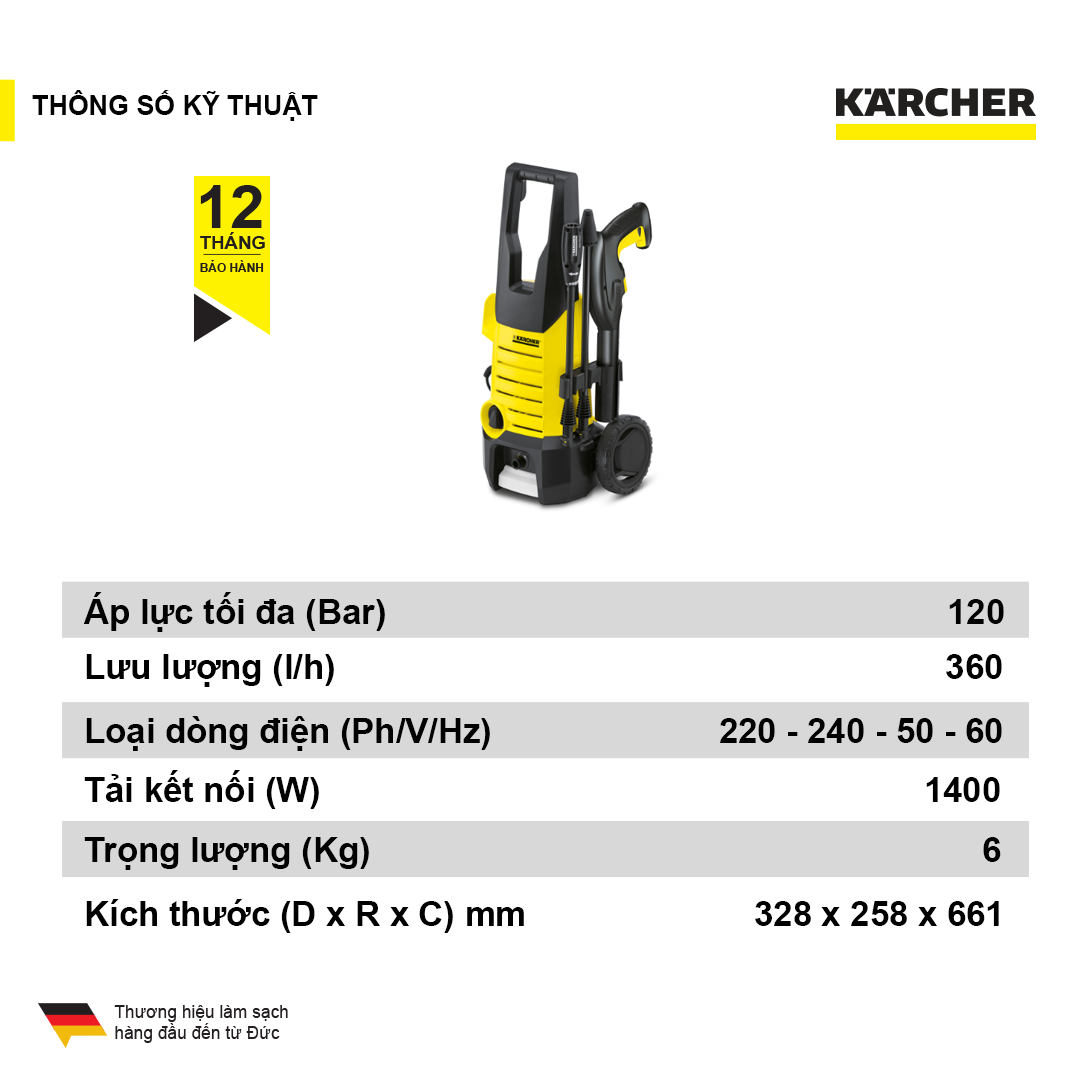 Máy phun rửa áp lực cao Karcher K 2360