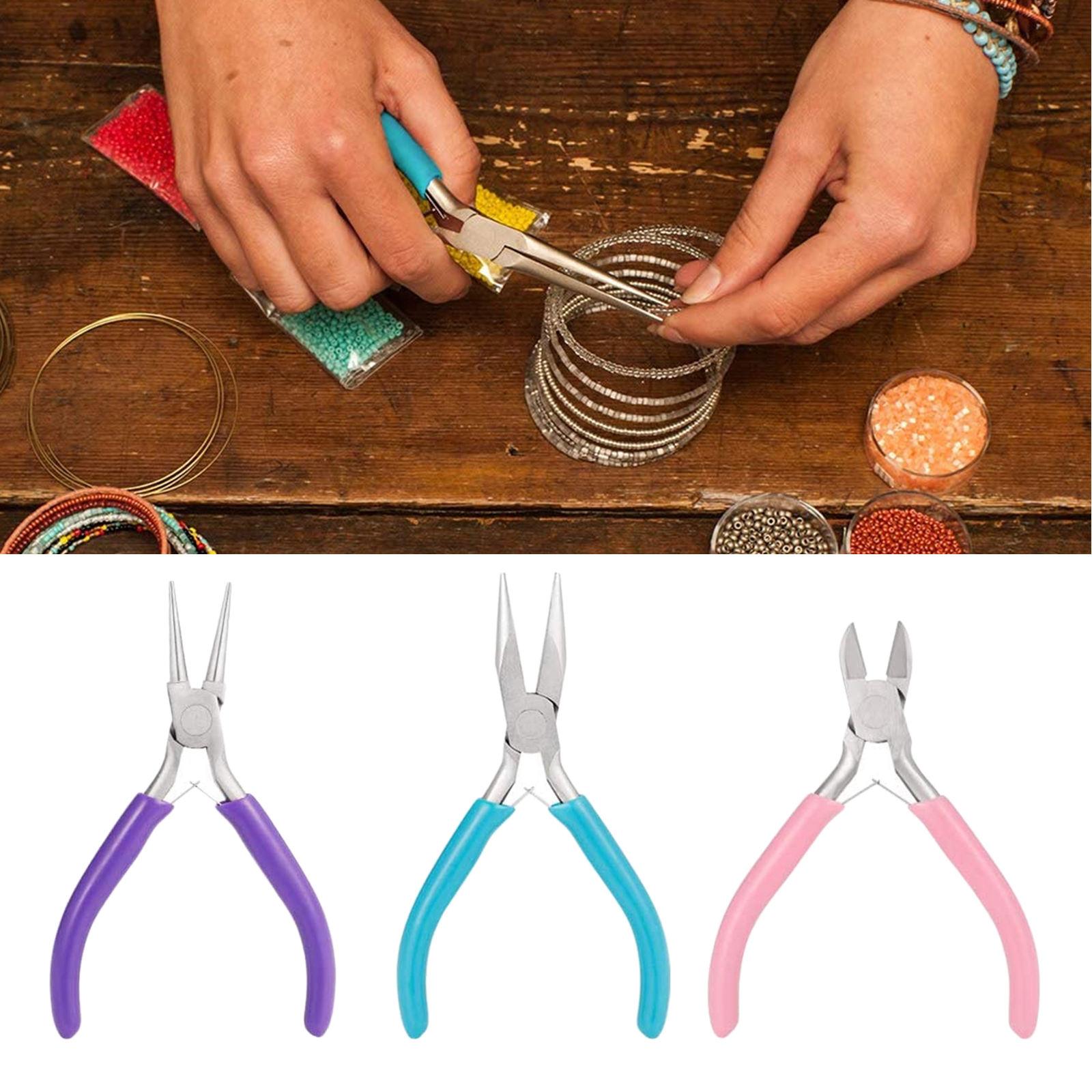 Tricolor Nose Pliers Wire Wrapping Pliers Jewelry Making Tool DIY Bracelet