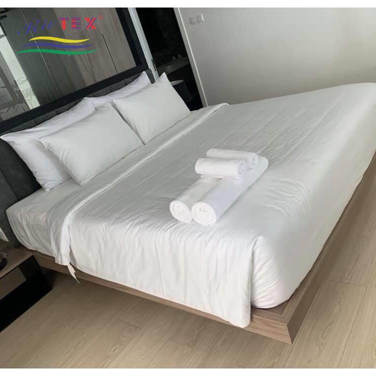 Vỏ chăn cotton RIOTEX cho khách sạn trắng trơn 2.2mx2.4m