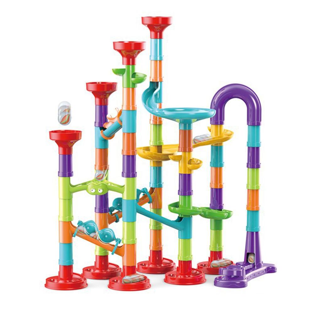113 Pieces 3D Marble Run Set Construction Building Blocks STEM Learning Toy Early Education for Age 3+ Boys & Girls