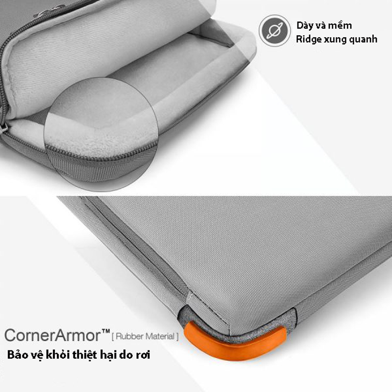 Túi xách chống sốc chính hãng TOMTOC (USA) Briefcase- A14-C02 cho Macbook Pro 14 inch/Air 13 inch 2017