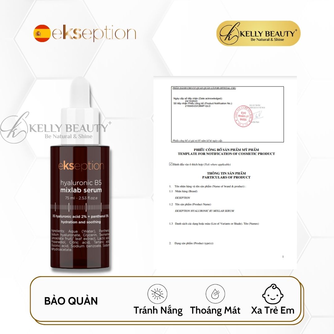 Tinh Chất Phục Hồi Da ekseption Hyaluronic B5 Mixlab Serum | Kelly Beauty