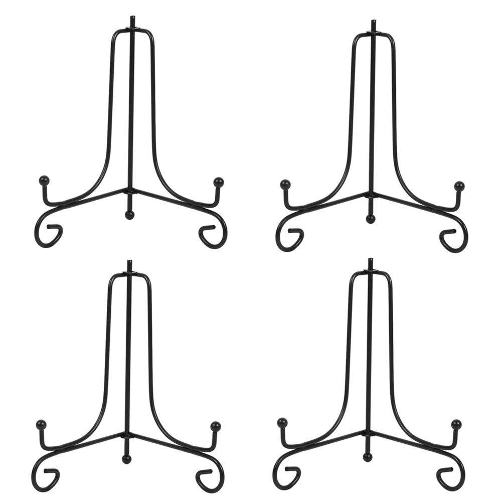 Bộ 4 cây cầu màu đen màn hình trang trí cho ảnh, khung cho hình ảnh, sách bếp, tấm trang trí, tranh và các tác phẩm nghệ thuật, 4 inch