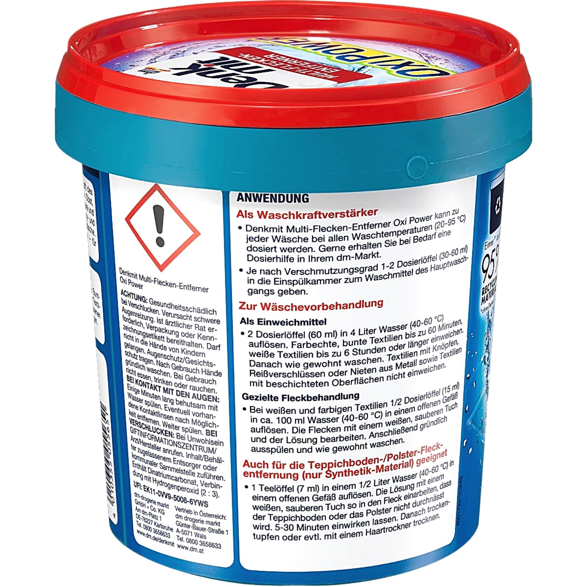 Bột Giặt Tẩy Vết Bẩn Đa Năng Denkmit Multi Flecken Entferner 750g