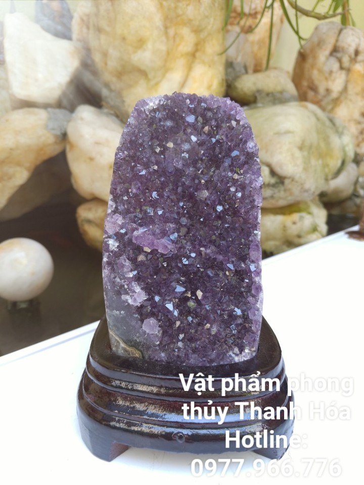 Bông Đá Thach Anh Tím Tự Nhiên Loại A - Đá Phong Thủy