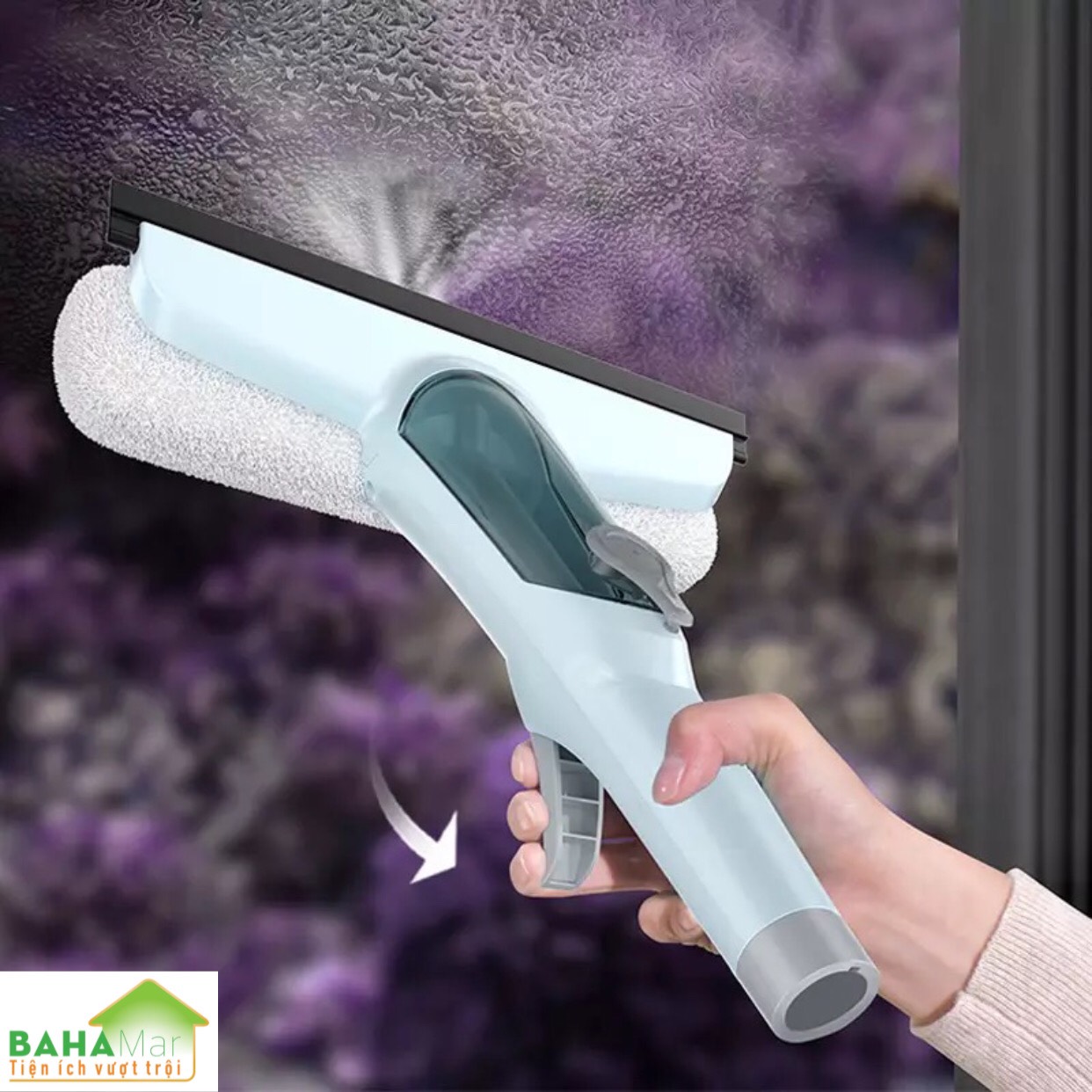 CÂY LAU - GẠT KÍNH ĐA NĂNG TỰ ĐỘNG PHUN XỊT NƯỚC "BAHAMAR" Đơn giản hóa việc LAU KÍNH từ kính cửa, vách kính... và giảm tối đa thời gian dùng cho việc vệ sinh kính.