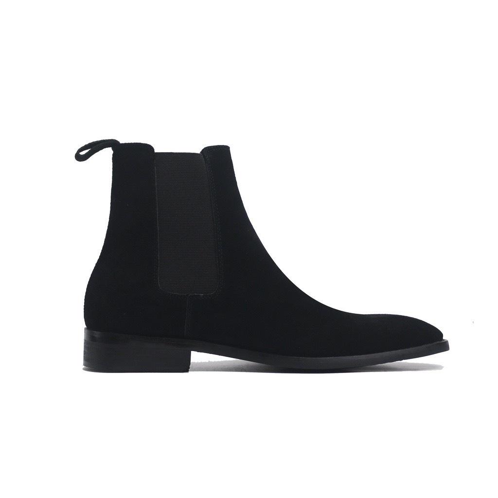 Giày Boot Nam DECEMBER Classic Chelsea Boot Da Lộn - Black