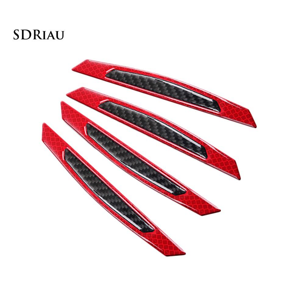 Bộ 4 sticker cacbon thiết kế trang trí chống trầy cho chi tiết xe hơi