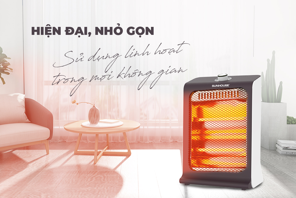 Sưởi Điện Hồng Ngoại 2 Bóng Sunhouse SHD7023 - Hàng chính hãng