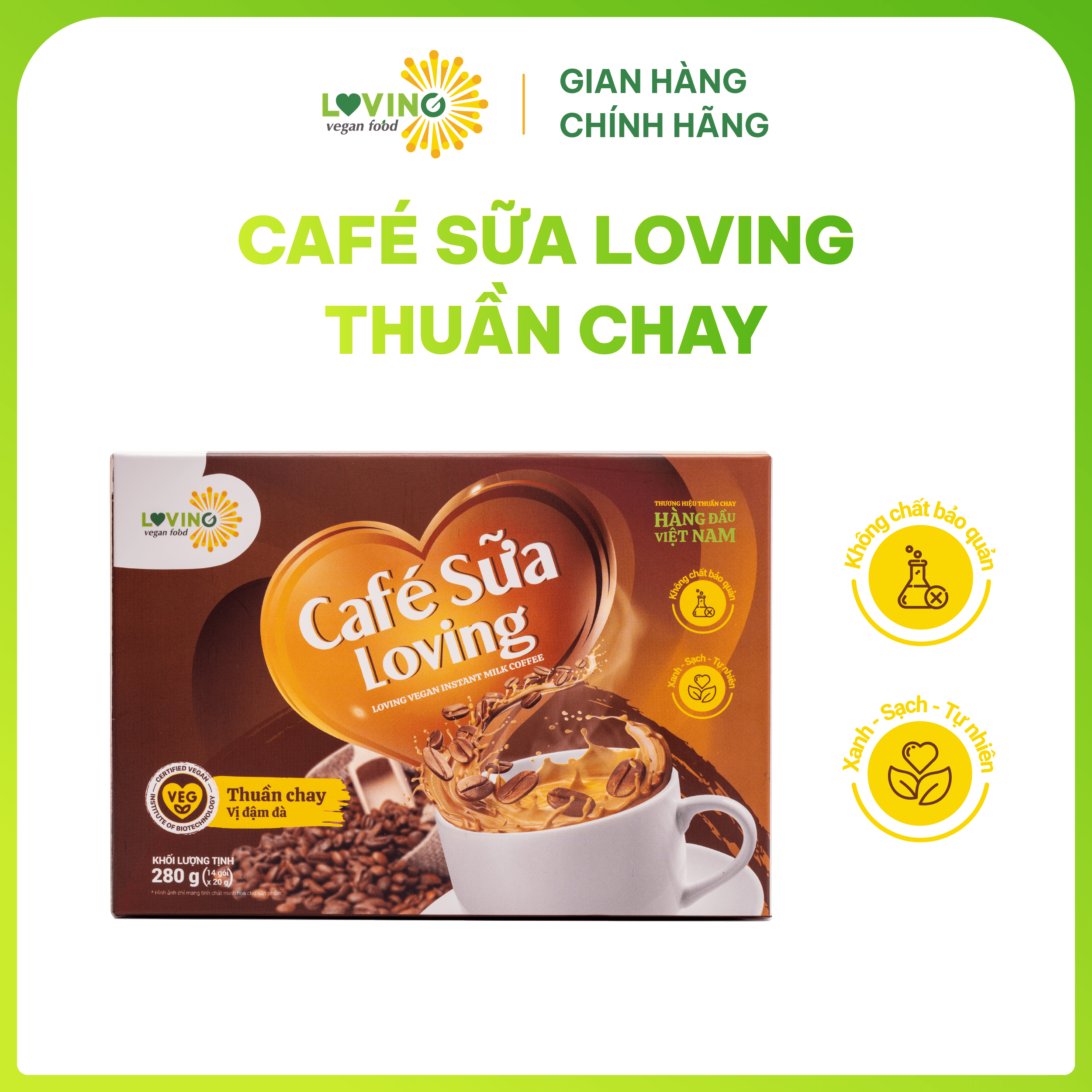 Cà Phê Sữa Loving Thuần Chay Hộp 280gram