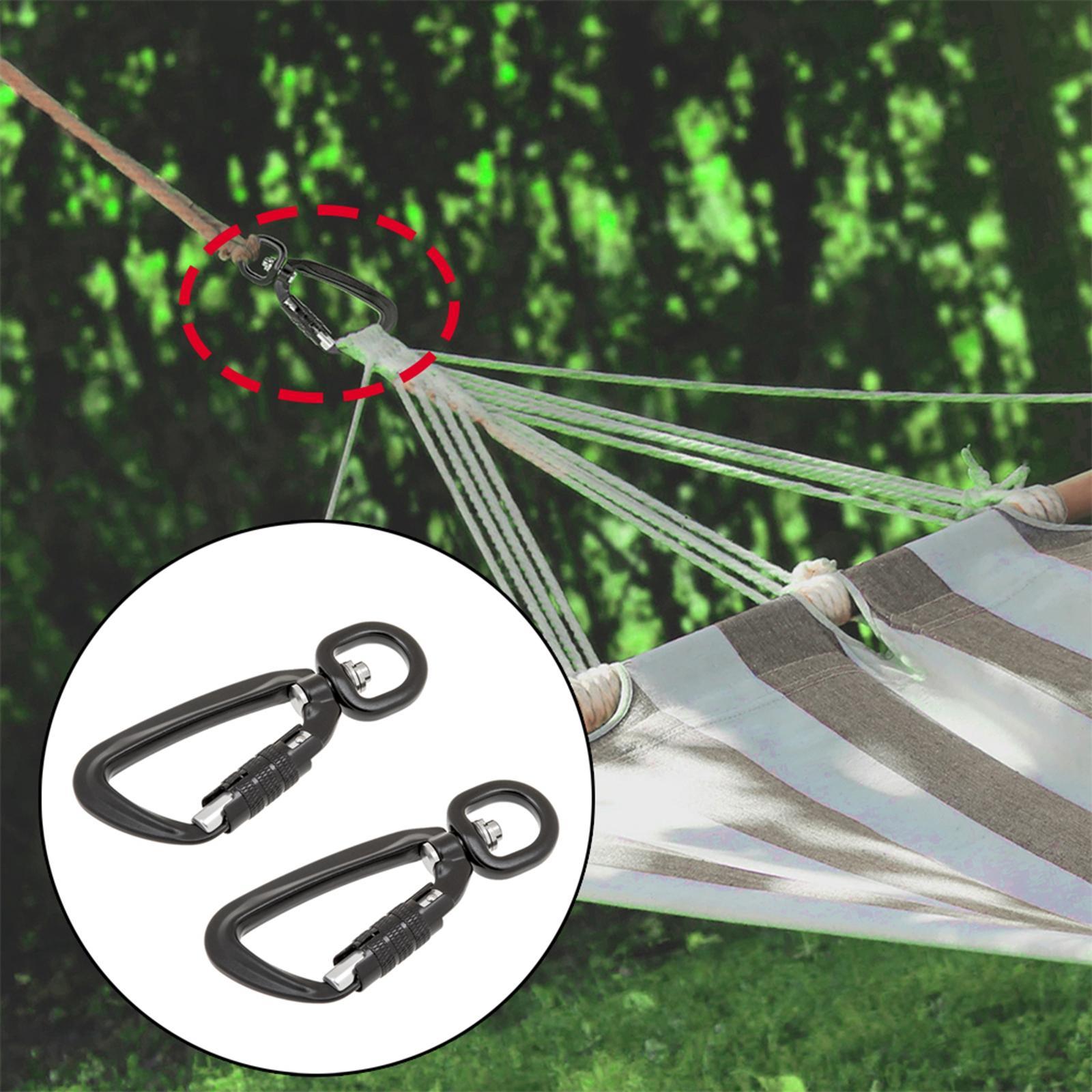 4X 2 Pack Heavy Duty Auto Locking Carabiner Clips Twist Lock Large Size