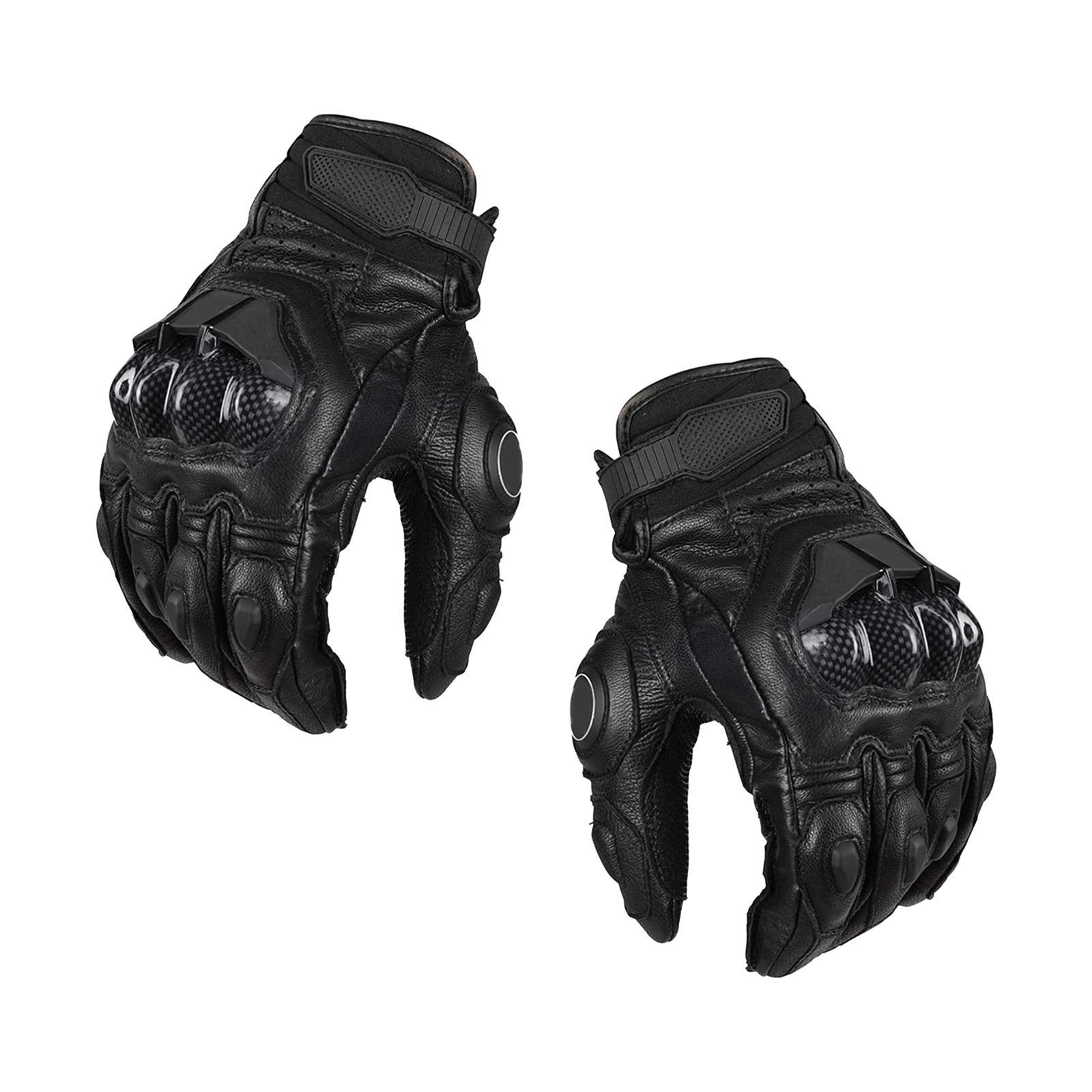 Premium PU Leather Motorcycle Gloves Touchscreen for Driving