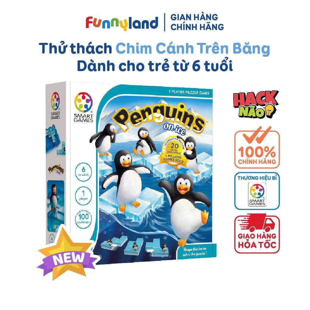 Đồ chơi trí tuệ SmartGames Penguins on Ice Thử thách cố định chim cánh cụt trên băng cho bé từ 6 tuổi