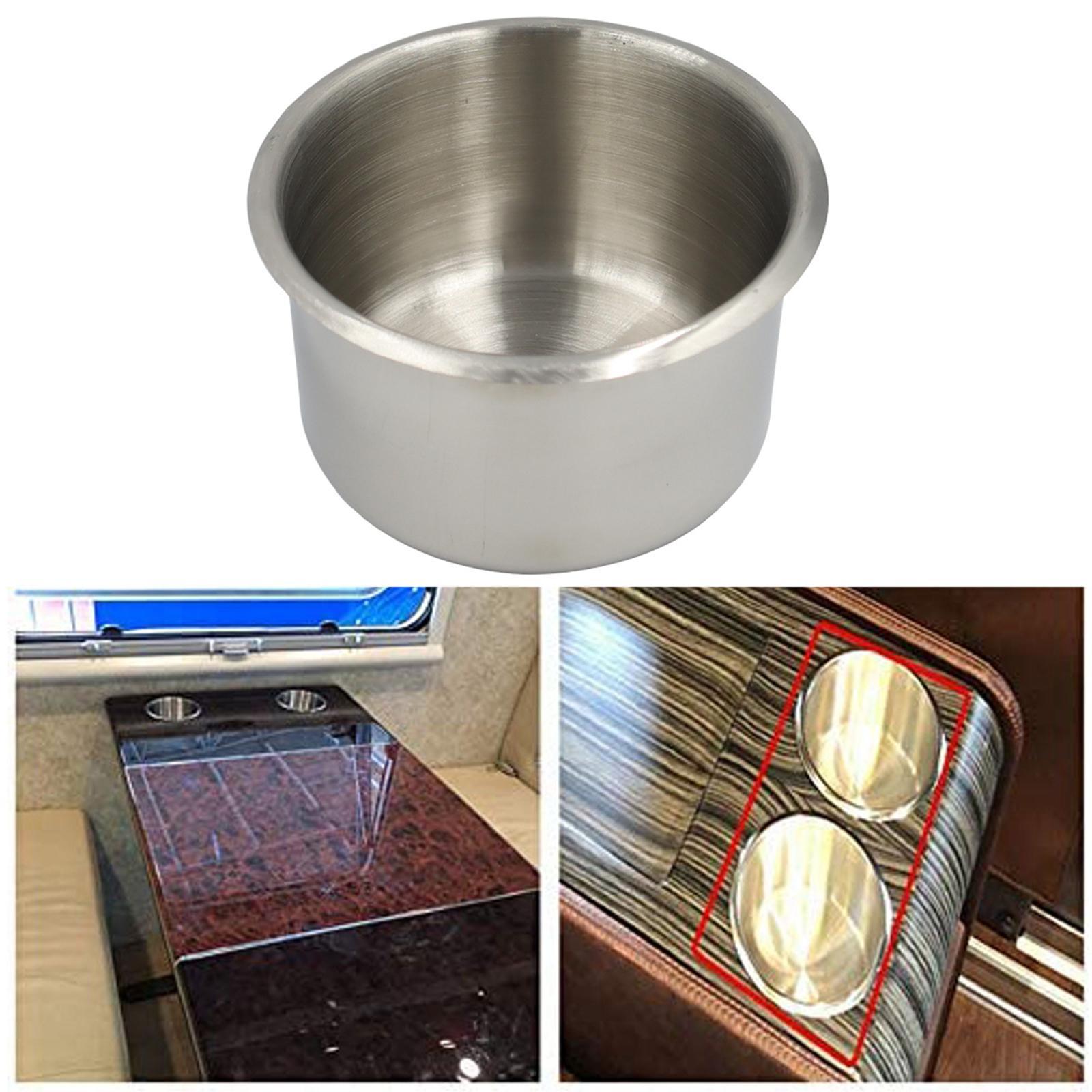 Stainless Steel Beverage Cup Drink Holder Marine Boat Truck Camper 6.8x5.5CM
