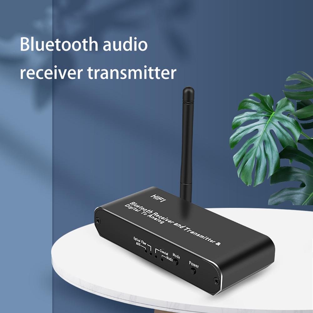 VAORLO DAC Bộ Chuyển Đổi Âm Thanh Kỹ Thuật Số Sang Analog 3.5MM AUX Đồng Trục Sợi Quang Bộ Thu Âm Thanh Bluetooth 5.0 Bộ Phát Cho TV PC