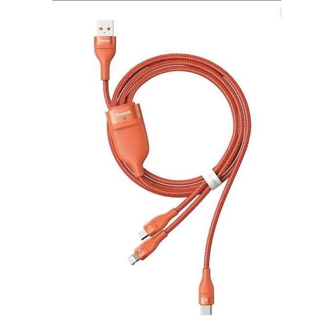 Baseus - Cáp sạc siêu nhanh 3 đầu BASEUS Flash SERIES 3 in 1 (Usb &amp; C/ L/ MICRO, 5A/66W QC &amp; Data Cable) (Hàng chính hãng