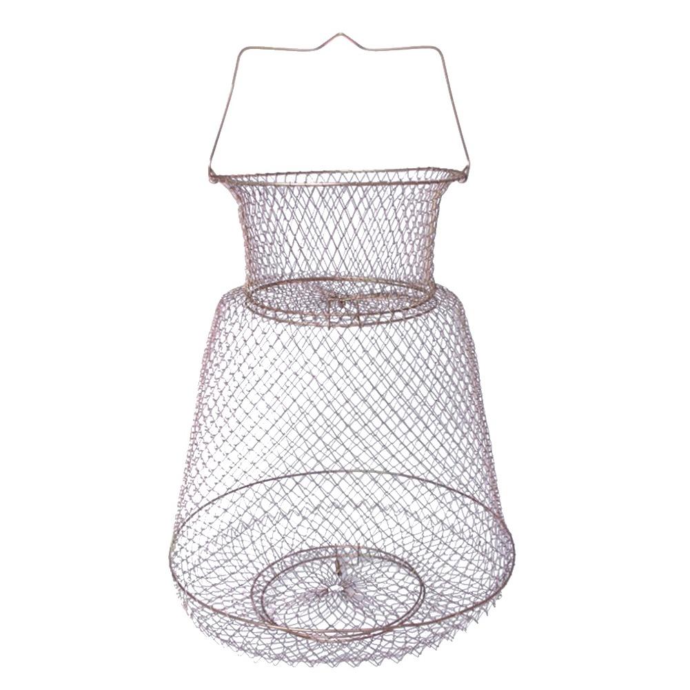 Foldable Metal Wire Fishing Net Cage Iron Wire Basket For Crabs Squid Shrimp Fishing Accessory