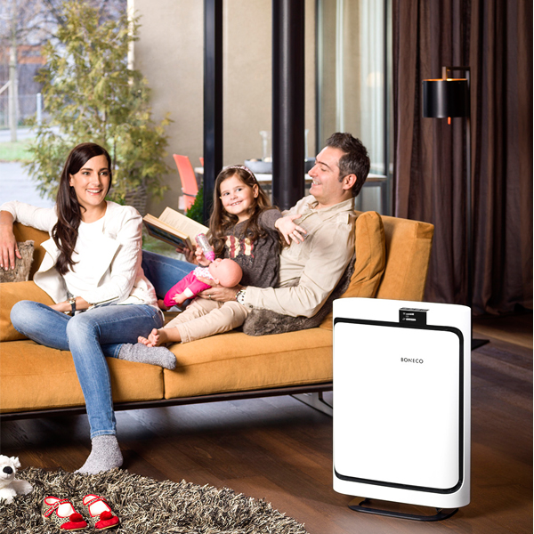 Máy Lọc Không Khí Cao Cấp BONECO P500 Chống Dị Ứng, Khử Mùi, Diệt Khuẩn, Lọc Bụi Báo Ô, Khuếch Tán/ Xông Tinh Dầu Nhiễm, Báo Ô Nhiễm - Hàng Nhập Khẩu