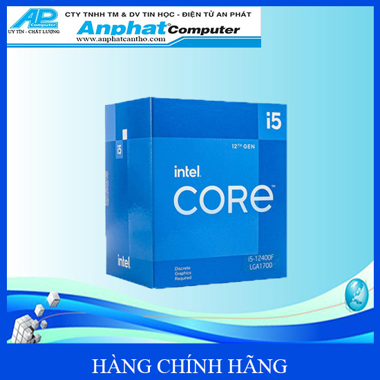 Bộ vi xử lý CPU Intel Core i5-12400F (2.5GHz turbo Up to 4.4Ghz, 6 nhân 12 luồng, 18MB Cache, 65W, Socket Intel LGA 1700) - Hàng Chính Hãng