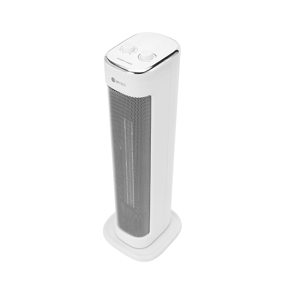 Máy sưởi gốm Elmich CHE-8644, Công suất 2000W, Điều khiển núm xoay, 1 mức gió mát và 2 mức gió ấm, Tự động ngắt khi đổ, Xoay 60 độ, Bảo hành 2 năm - Hàng chính hãng