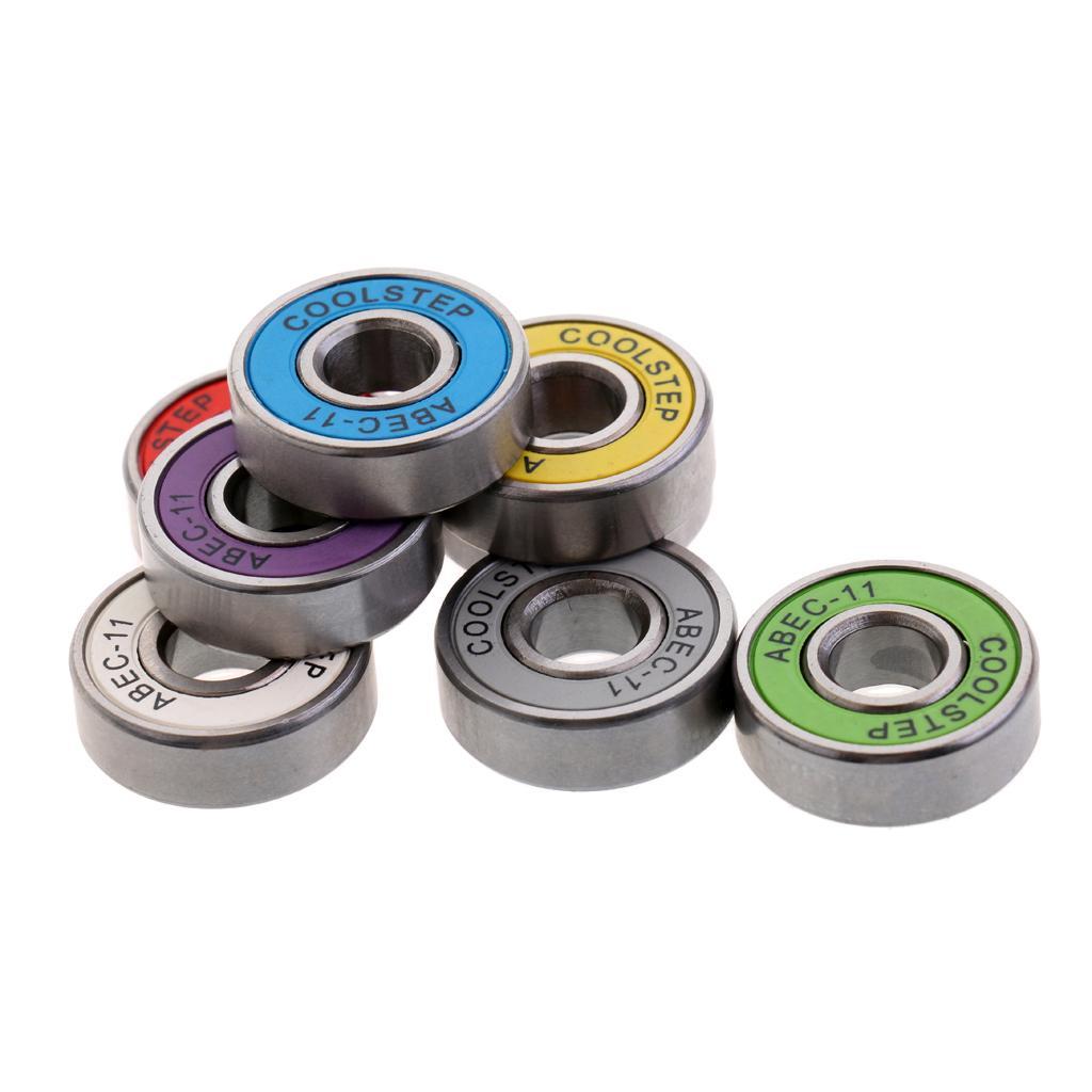 7x8pc Skateboard Bearings Durable Longboard Bearings Scooter Bearings ABEC-11