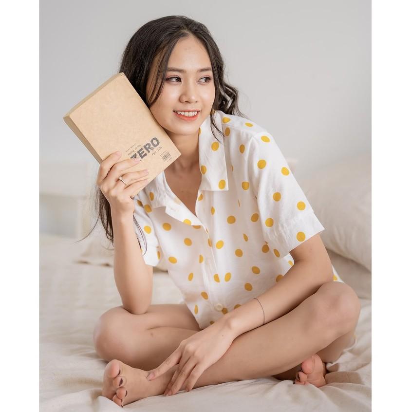 Bộ đồ ngủ nữ chấm bi Pijama mặc nhà thiết kế TK FASHION BD04