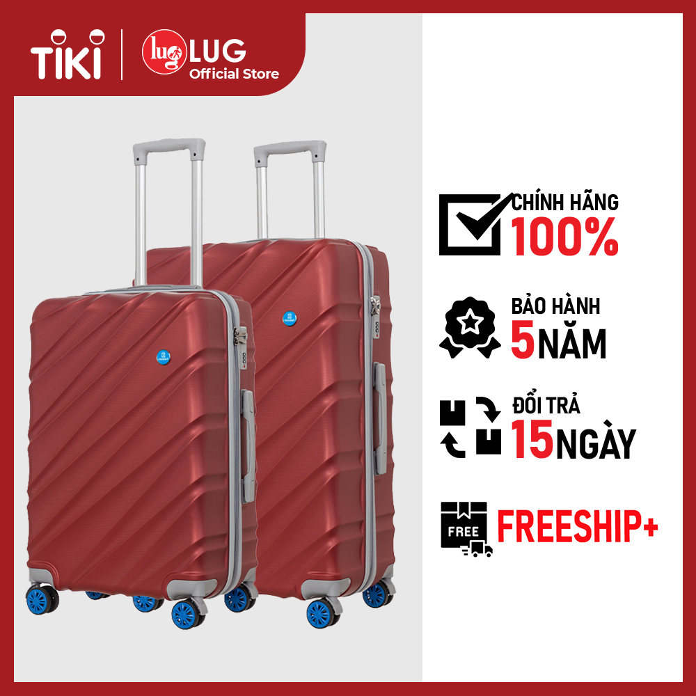 Combo 2 Vali Kéo LUG Holdall S20/S24/S28 HA6679 Nhựa ABS Hạn Chế Trầy Xước, Khóa Số Âm Thời Trang