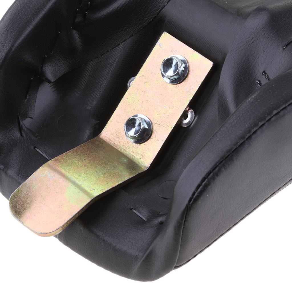 Black Motorcycle Leather + Sponge Rear Passenger Pillion Pad Solo Seat for Harley XL883 / XL1200 / X48