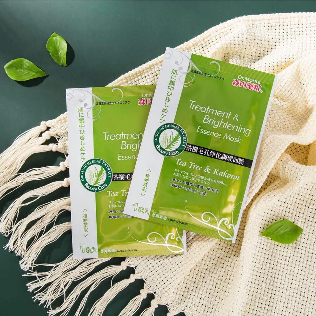Mặt Nạ Làm Dịu Da Chiết Xuất Tràm Trà Dr.Morita Tea Tree Pore-Refining Essence Facial Mask 25g