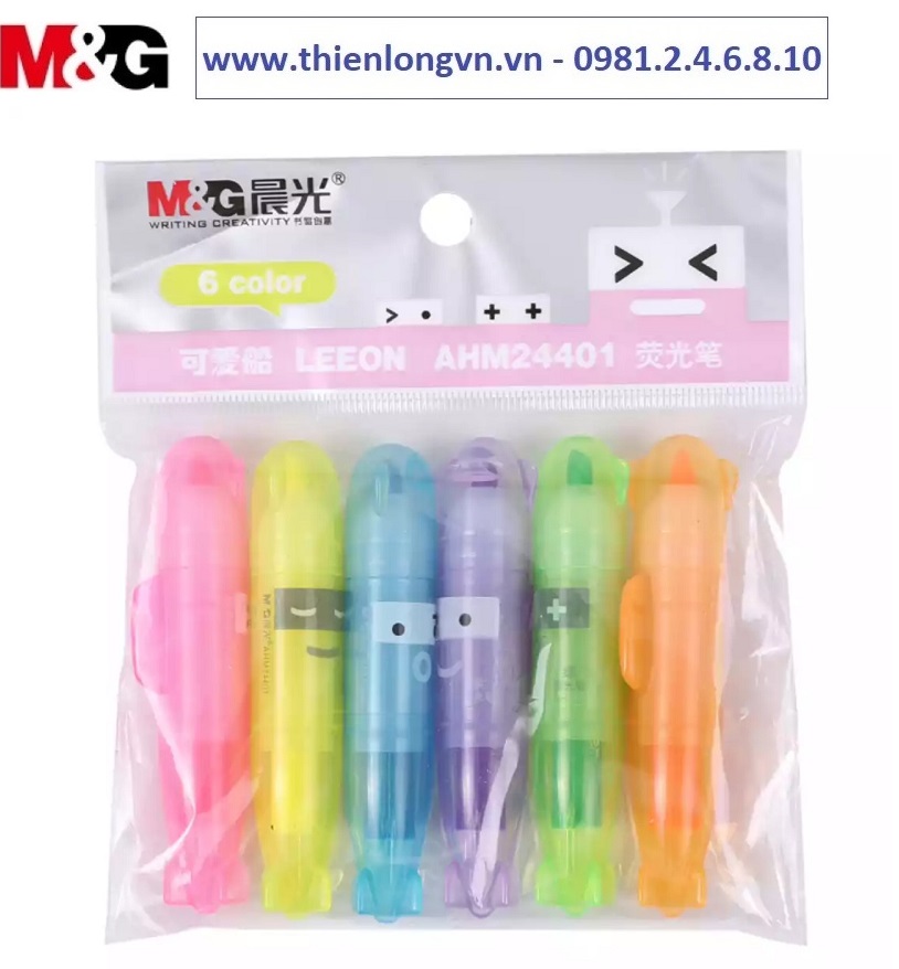 Bộ dấu dòng 6 màu hình máy bay M&amp;G - AHM 24401