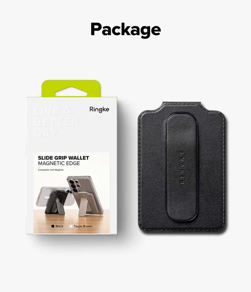 Ví kiêm giá đỡ RINGKE Slide Grip Wallet Magnetic Edge - Hàng Chính Hãng