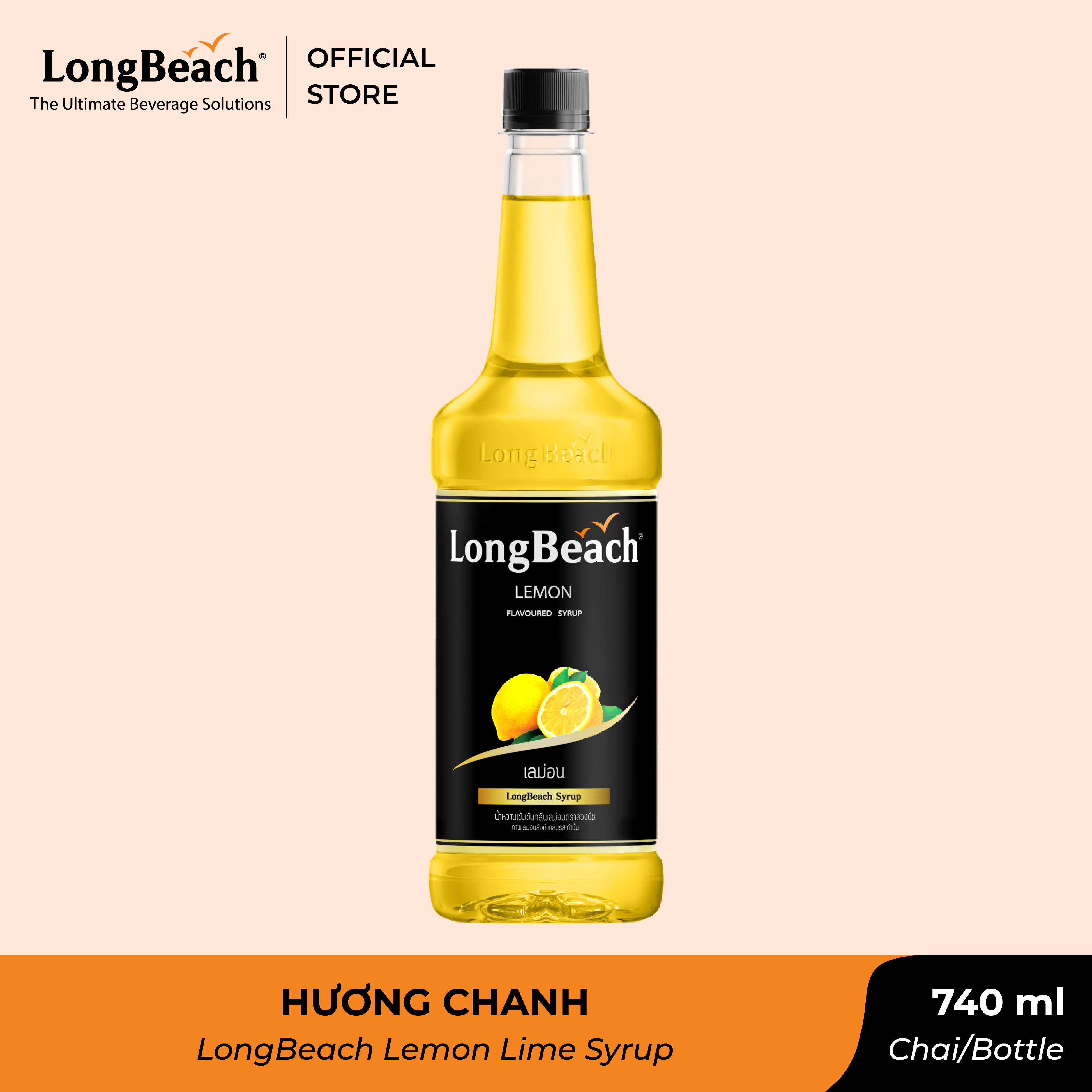 Siro Chanh - LongBeach Lemon Lime Flavoured Syrup 740 ml