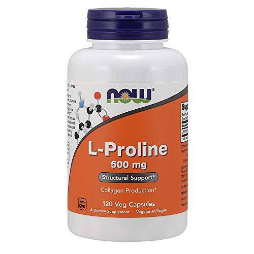 Viên uống bổ sung collagen NOW Supplements, L-Proline 500 mg, Collagen Production*, Structural Support*, 120 Viên